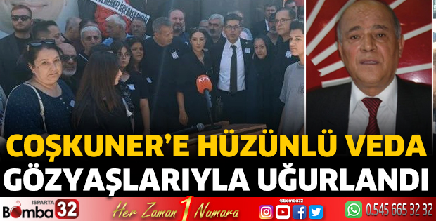 Coşkuner'e hüzünlü veda