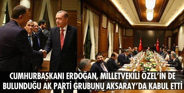 CUMHURBAŞKANI ERDOĞAN AK PARTİ HEYETİNİ KABUL ETTİ
