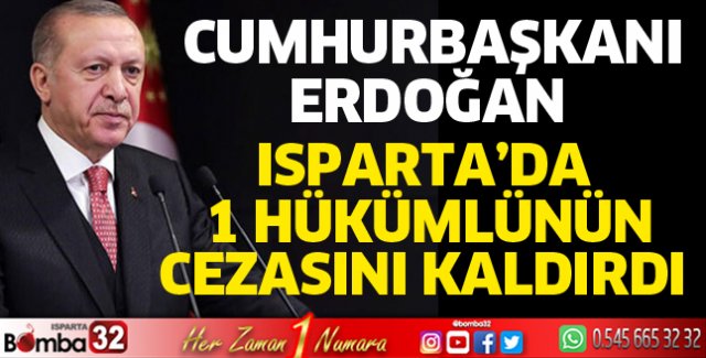 Cumhurbaşkanı Erdoğan hükümlünün cezasını kaldırdı