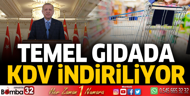 Cumhurbaşkanı Erdoğan: Temel gıdada yüzde 8 olan KDV'yi yüzde 1'e indiriyoruz