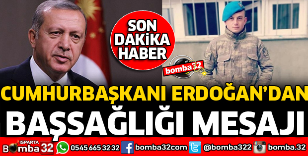 CUMHURBAŞKANI ERDOĞAN'DAN BAŞSAĞLIĞI MESAJI