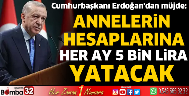 Cumhurbaşkanı Erdoğan'dan müjde