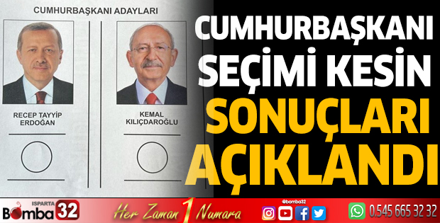 Cumhurbaşkanı seçimi kesin sonuçları açıklandı