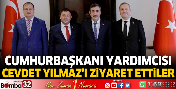 Cumhurbaşkanı Yardımcısı Cevdet Yılmaz'ı ziyaret ettiler