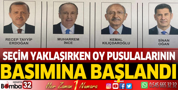 Cumhurbaşkanlığı seçiminde kullanılacak oy pusulası basımına başlandı