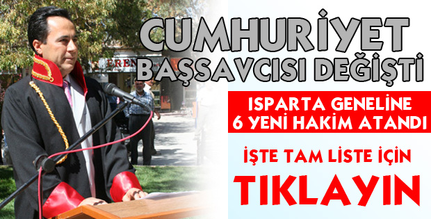 CUMHURİYET BAŞSAVCISI DEĞİŞTİ