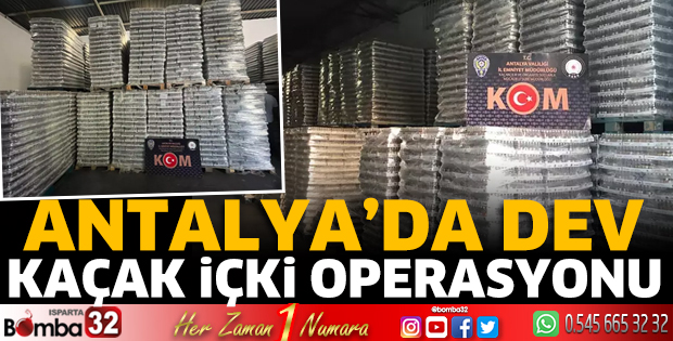 Cumhuriyet tarihinin en yüksek miktardaki kaçak içki operasyonu