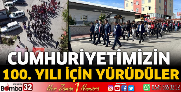 Cumhuriyetimizin 100. yılı için yürüdüler