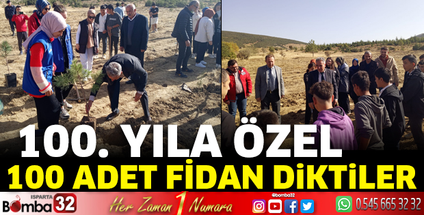 Cumhuriyetimizin 100. yılında fidan diktiler