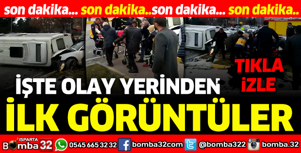 Çünür kavşağında feci kaza: olay yerinden ilk görüntüler