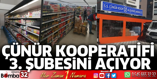 Çünür Kooperatifi 3. Şubesini açıyor