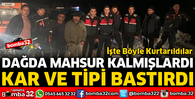 DAĞDA MAHSUR KALAN 2 KİŞİ KURTARILDI