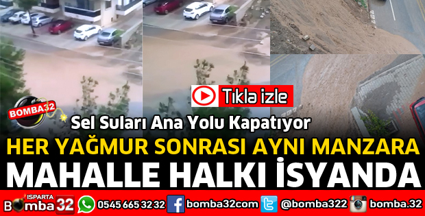 DAĞDAN GELEN SEL SULARI ANA YOLA KAPLIYOR
