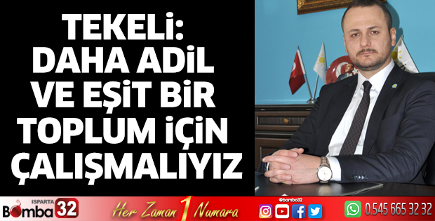 Daha adil ve eşit bir toplum için çalışmalıyız