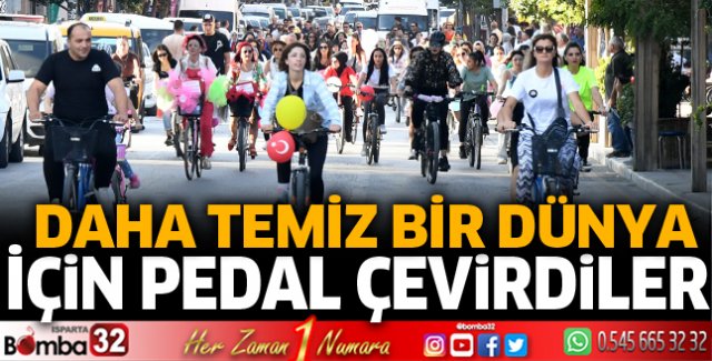 Daha temiz bir dünya için pedal çevirdiler