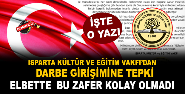 DARBE GİRİŞİMİNE TEPKİ!