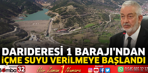 Darıderesi 1 Barajı'ndan içme suyu verilmeye başlandı