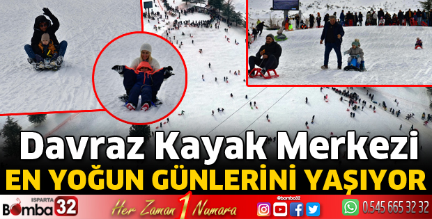 Davraz Kayak Merkezi en yoğun günlerini yaşıyor