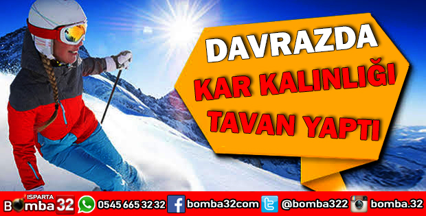 DAVRAZ KAYAK MERKEZİNDE KAR SEVİYESİ TAVAN YAPTI