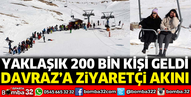 Davraz Kayak Merkezi'ne ziyaretçi akını