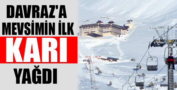 Davraz'a mevsimin ilk karı yağdı