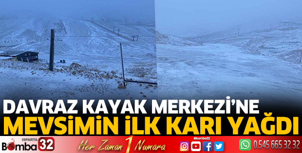 Davraz'a mevsimin ilk karı yağdı