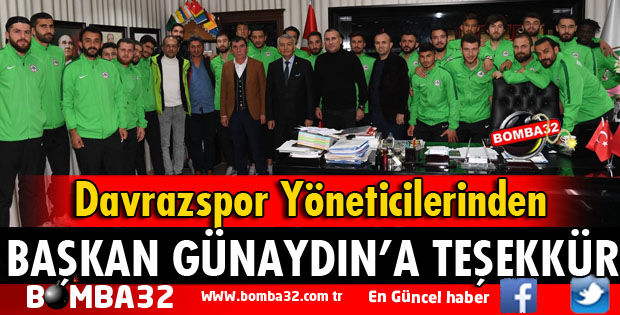 DAVRAZSPOR'DAN GÜNAYDIN'A TEŞEKKÜR