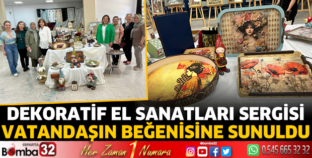 Dekoratif el sanatları sergisi, vatandaşın beğenisine sunuldu