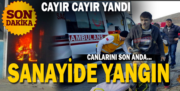 Demir Doğrama Atolyesinde Yangın!
