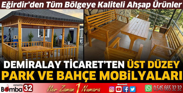 Demiralay Ticaret’ten park ve bahçe mobilyaları