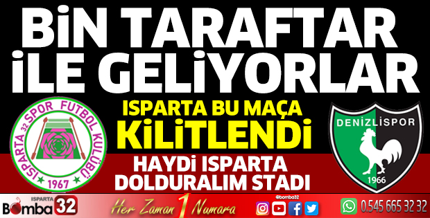 Denizlispor Bin taraftar ile geliyor