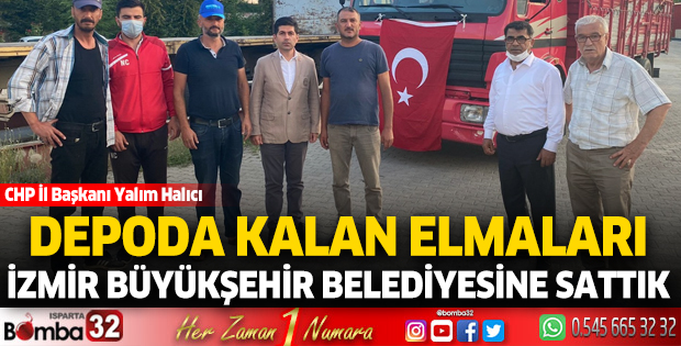 Depoda kalan elmaları İzmir Büyükşehir Belediyesi’ne sattık