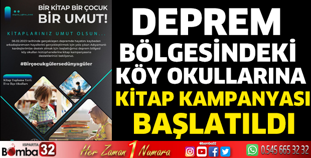 Deprem bölgesindeki köy okullarına kitap kampanyası başlatıldı