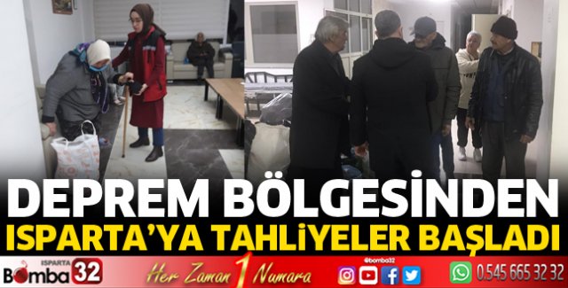 Deprem bölgesinden Isparta'ya tahliyeler başladı