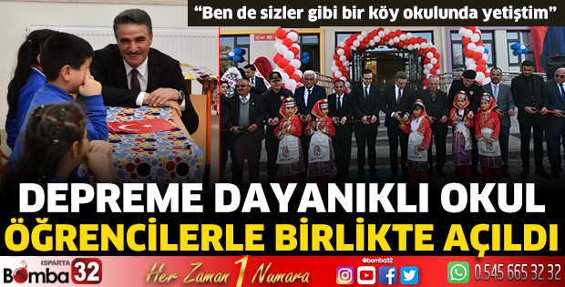 Depreme dayanıklı okul öğrencilerle birlikte açıldı