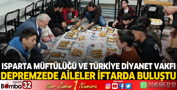 Depremzede aileler iftarda buluştu