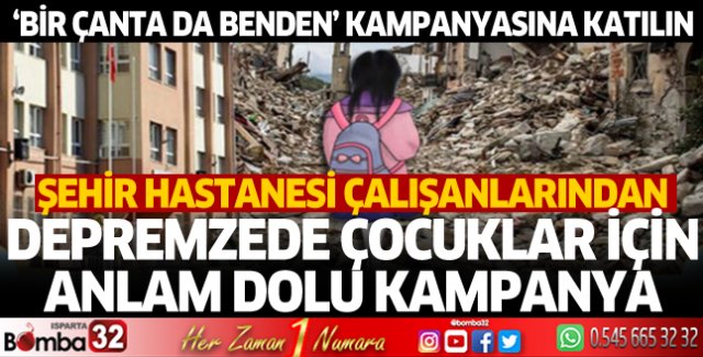 Depremzede çocuklar için anlamlı kampanya