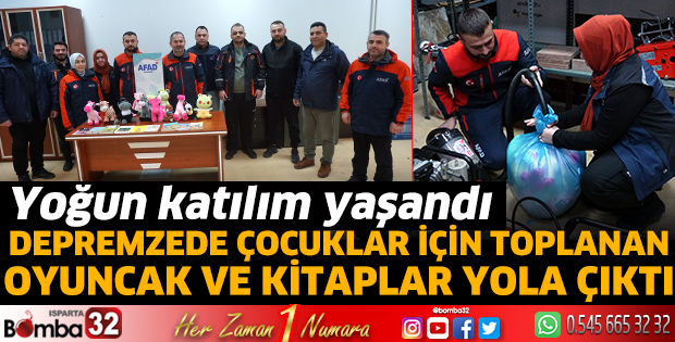 Depremzede çocuklar için toplanan oyuncak ve kitaplar yola çıktı 
