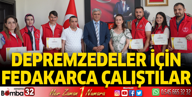 Depremzedeler için fedakarca çalıştılar
