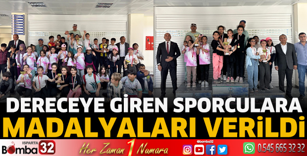 Dereceye giren sporculara madalyaları verildi