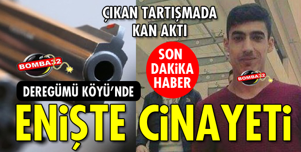 DEREGÜMÜ KÖYÜ'NDE ENİŞTESİNİ ÖLDÜRDÜ!