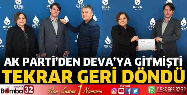 Deva Partisi İlçe Başkanı AK Parti'ye katıldı