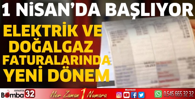 Devlet desteği faturada yazacak: 1 Nisan'da başlıyor