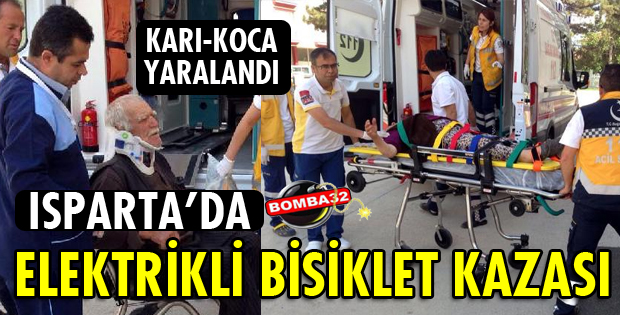 DEVRİLEN ELEKTRİKLİ BİSİKLETTE KARI- KOCA YARALANDI