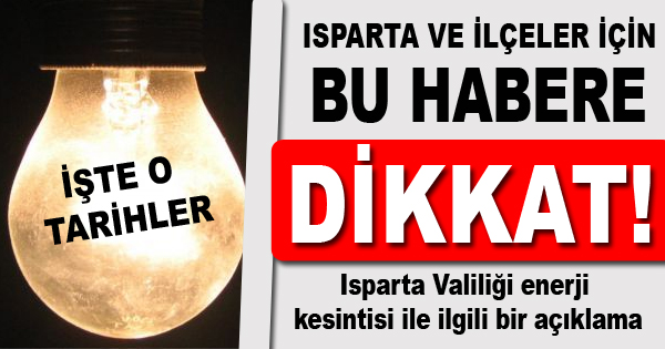 Dikkat elektrik kesintisi