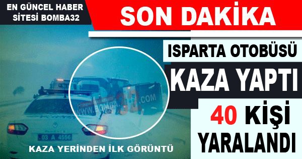 Dinar'da 3 Otobüs Birbirine Girdi