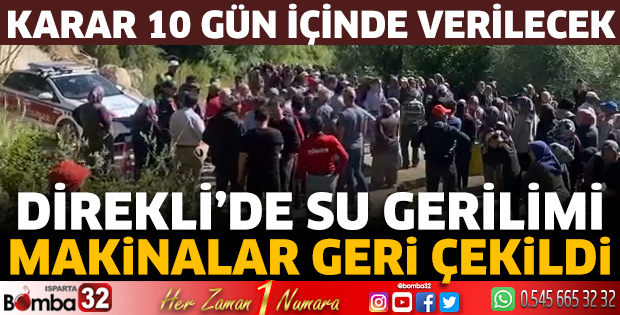 Direkli Köyü'nde DSİ Çalışmaları Durdurdu
