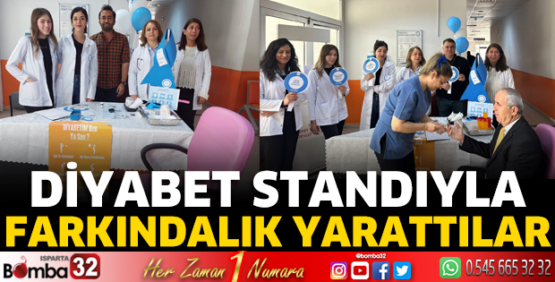 Diyabet standıyla farkındalık yarattılar