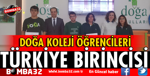 DOĞA KOLEJİ ÖĞRENCİLERİ TÜRKİYE BİRİNCİSİ