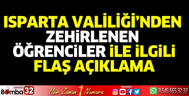 Doğalgazdan zehirlenen öğrenciler ile ilgili açıklama